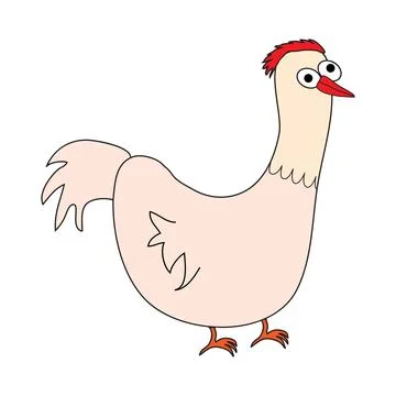Comic cartoon hen Stock Illustration