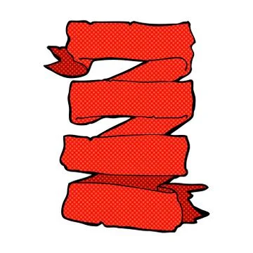 Comic cartoon heraldic scroll banner Stock Illustration