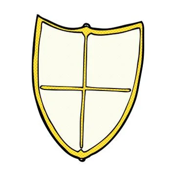 Comic cartoon heraldic shield Stock Illustration