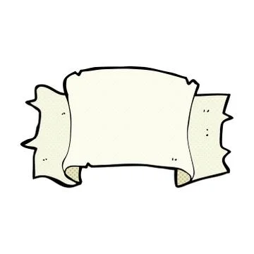 Comic cartoon heraldry scroll banner Stock Illustration