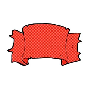Comic cartoon heraldry scroll banner Stock Illustration