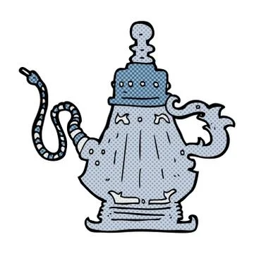 Comic cartoon hookah Stock Illustration