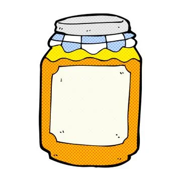 Comic cartoon jar of marmalade Stock Illustration