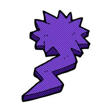 Comic cartoon lightning bolt symbol Illustrazione stock