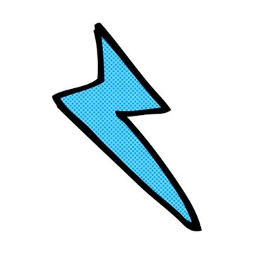 Comic cartoon lightning bolt symbol Illustrazione stock