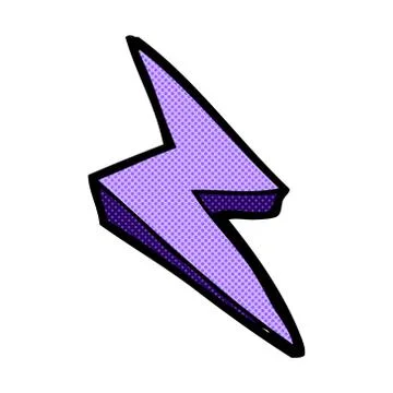Comic cartoon lightning bolt symbol Illustrazione stock