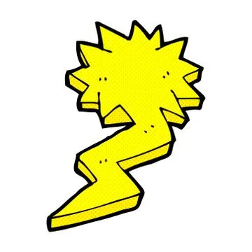 Comic cartoon lightning bolt symbol Illustrazione stock