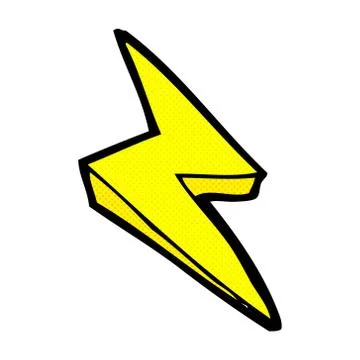 Comic cartoon lightning bolt symbol Illustrazione stock