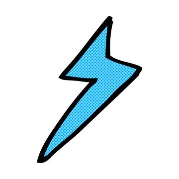 Comic cartoon lightning bolt symbol Illustrazione stock
