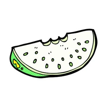 Comic cartoon melon slice Stock Illustration
