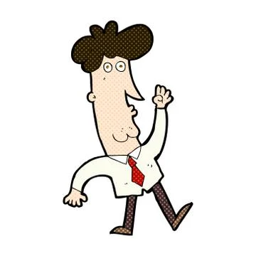 Comic cartoon office man Stock Illustration