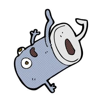 Comic cartoon old drinks can Stock Illustration