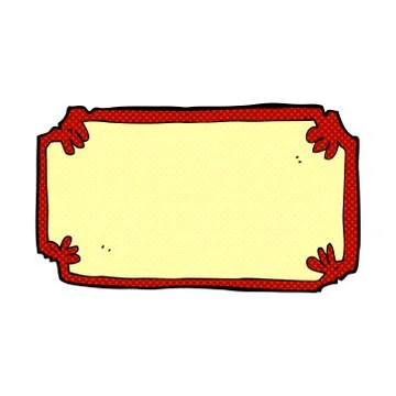 Comic cartoon old frame banner Stock Illustration