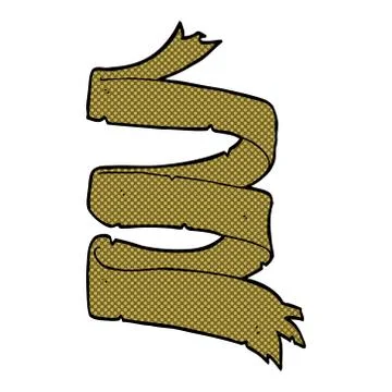 Comic cartoon old scroll Stock Illustration