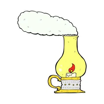 Comic cartoon old style lantern Stock Illustration