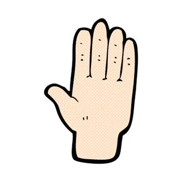 Comic cartoon open hand Illustrazione stock