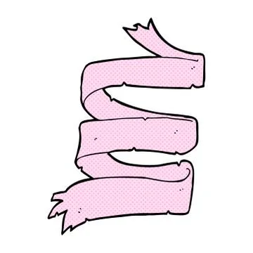 Comic cartoon pink scroll Stock Illustration