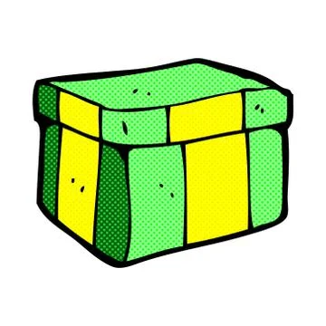 Comic cartoon present Stock Illustration