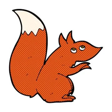 Comic cartoon red squirrel Stock Illustration