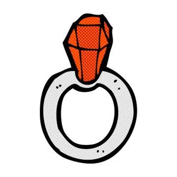 Comic cartoon ruby ring イラスト素材