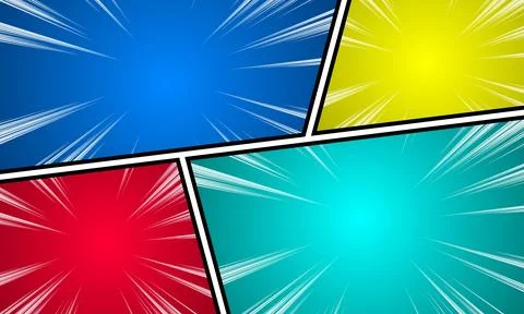 Comic cartoon scene frame background template.vector illustration 스톡 일러스트