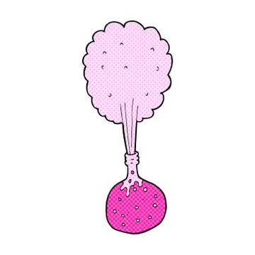 Comic cartoon science experiment Stockillustratie