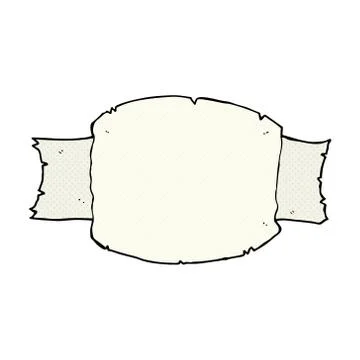 Comic cartoon scroll banner Stock Illustration