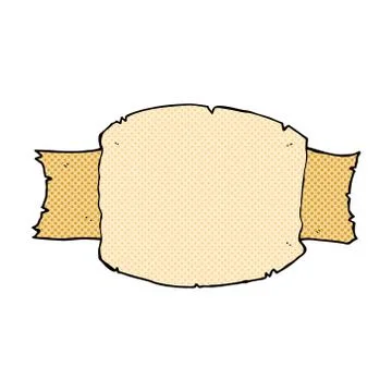 Comic cartoon scroll banner Stock Illustration