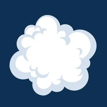 Comic cartoon smoke or cloud, vector speed motion effects Ilustración de archivo