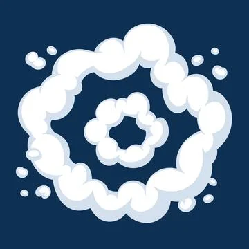 Comic cartoon smoke or cloud, vector speed motion effects Illustrazione stock