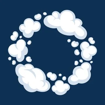 Comic cartoon smoke or cloud, vector speed motion effects 库存插图