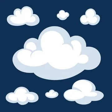 Comic cartoon smoke or cloud, vector speed motion effects Stock Illustration