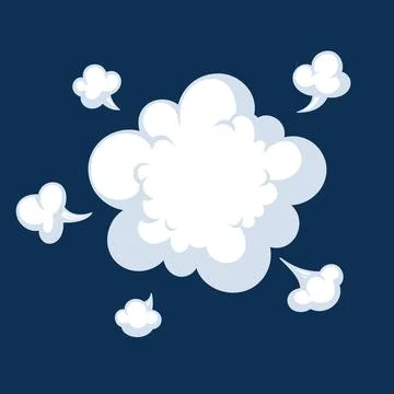 Comic cartoon smoke or cloud, vector speed motion effects イラスト素材