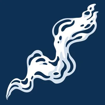 Comic cartoon smoke or cloud, vector speed motion effects Illustrazione stock