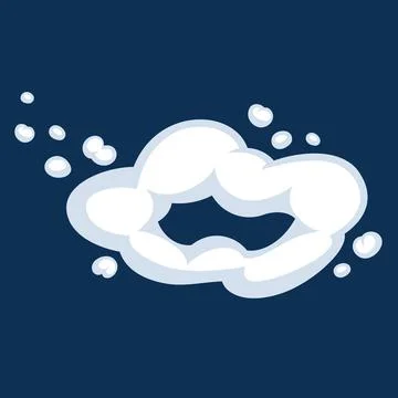 Comic cartoon smoke or cloud, vector speed motion effects イラスト素材