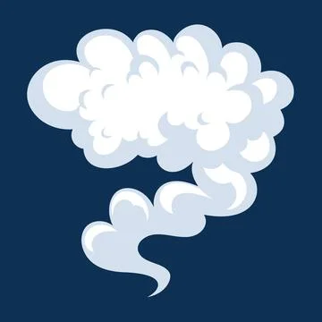 Comic cartoon smoke or cloud, vector speed motion effects Stock Illustration