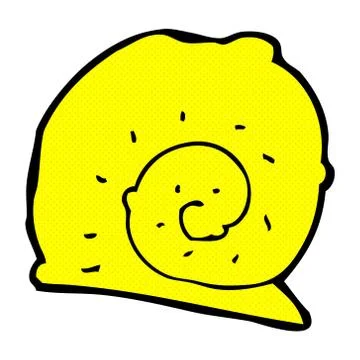 Comic cartoon snail shell Illustrazione stock