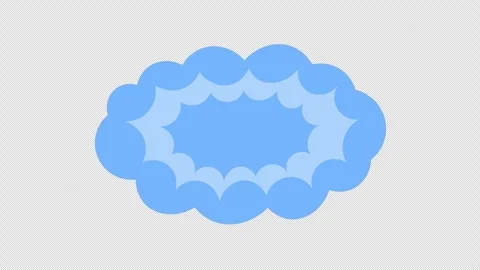 Comic cartoon speech Bubble with copy space, loop Animation with alpha channe Stock Footage 310532015