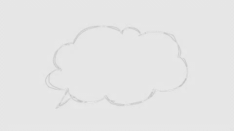 Comic cartoon speech Bubble with copy space, loop Animation with alpha channe Stock Footage 310644543