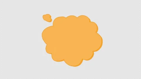 Comic cartoon speech Bubble with copy space, loop Animation with alpha channe Stock Footage 310644701