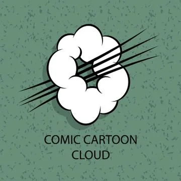 Comic cartoon speed cloud balloon Stock Illustration