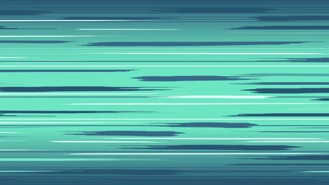 Comic cartoon speed lines background. Horizontal moving lines anime style turquo Stock Footage 221786463