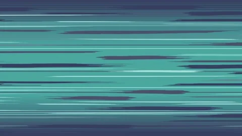 Comic cartoon speed lines background. Horizontal moving lines anime style turquo Stock Footage 221786465