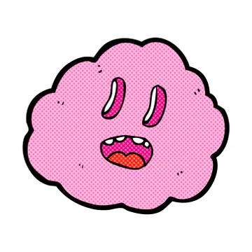 Comic cartoon spooky cloud Illustrazione stock