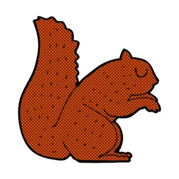 Comic cartoon squirrel Stock Illustration