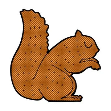 Comic cartoon squirrel Stock Illustration