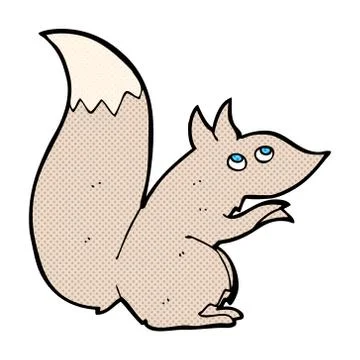 Comic cartoon squirrel Stock Illustration
