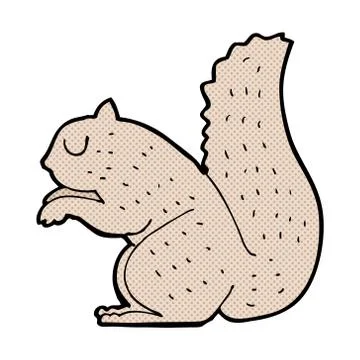 Comic cartoon squirrel Stock Illustration