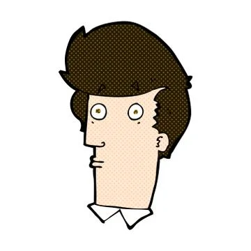 Comic cartoon surprised expression Illustrazione stock