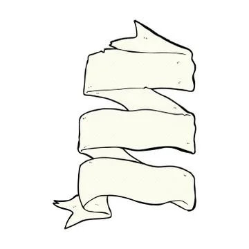 Comic cartoon three layer scroll banner Stock Illustration